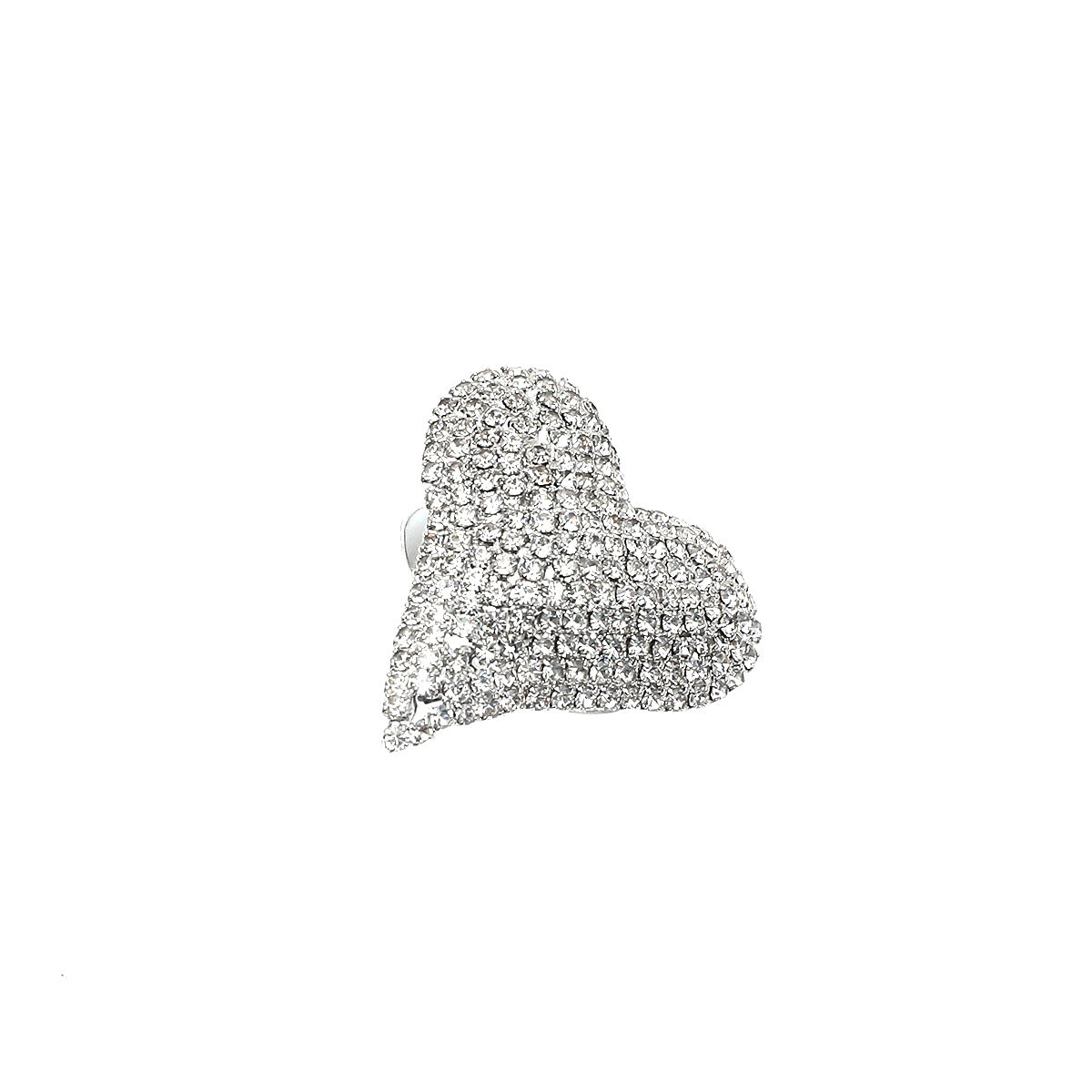 Wholesale Valentine's Day Heart Full Diamond Adjustable Ring